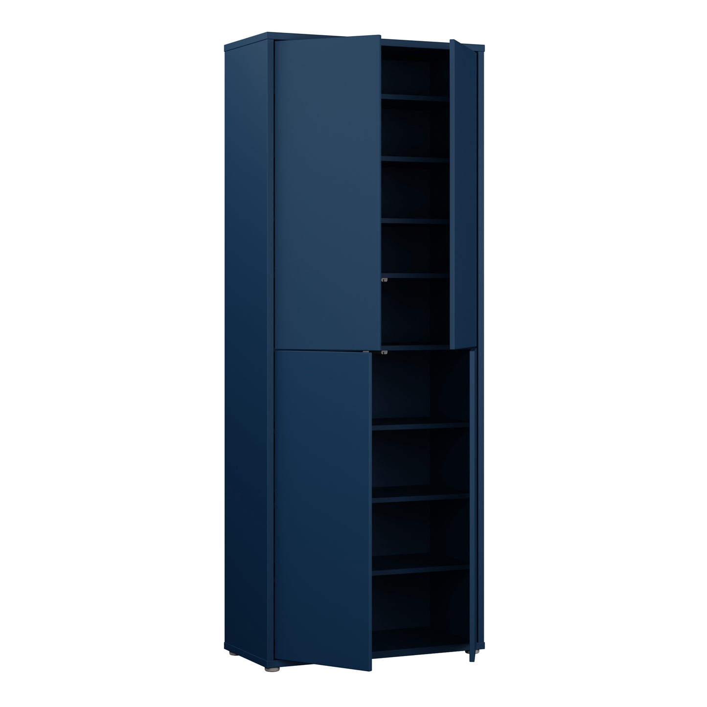 Bloc Tall 4 Door Shoe Cabinet in Night Blue - Industrious Decor