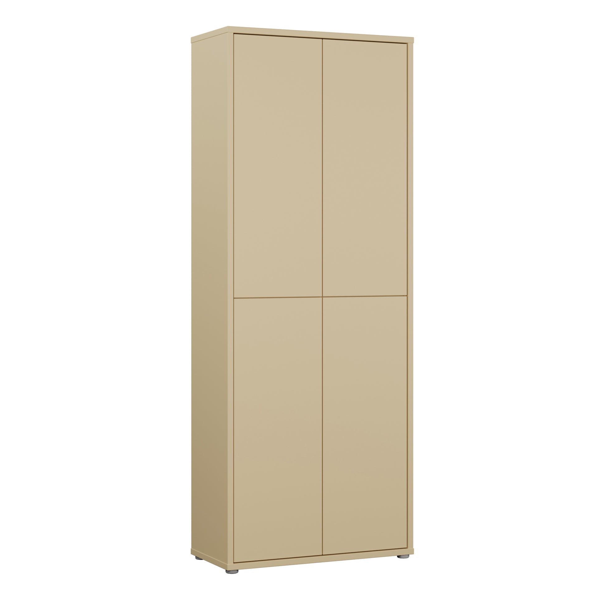 Bloc Tall 4 Door Shoe Cabinet in Butter Yellow - Industrious Decor