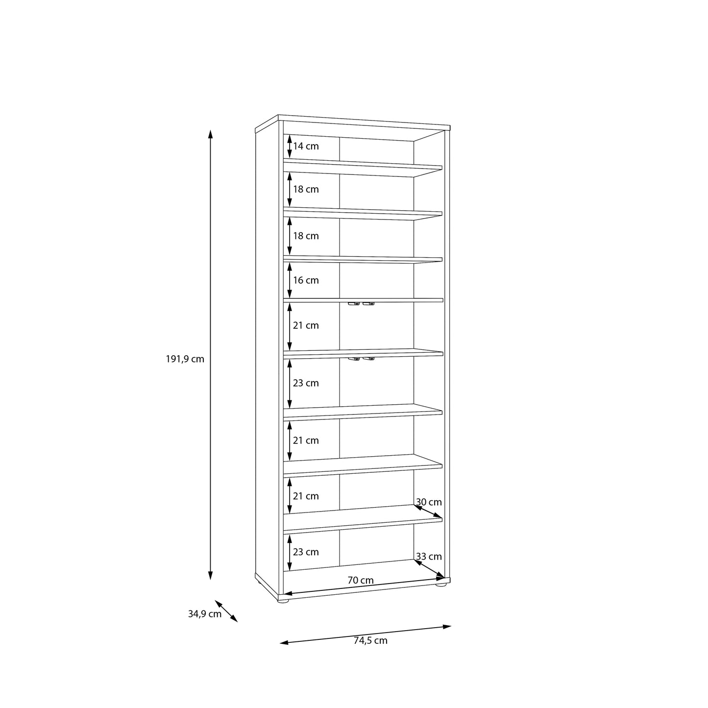Bloc Tall 4 Door Shoe Cabinet in Butter Yellow - Industrious Decor