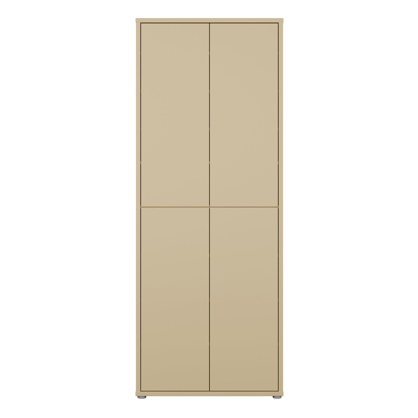 Bloc Tall 4 Door Shoe Cabinet in Butter Yellow - Industrious Decor