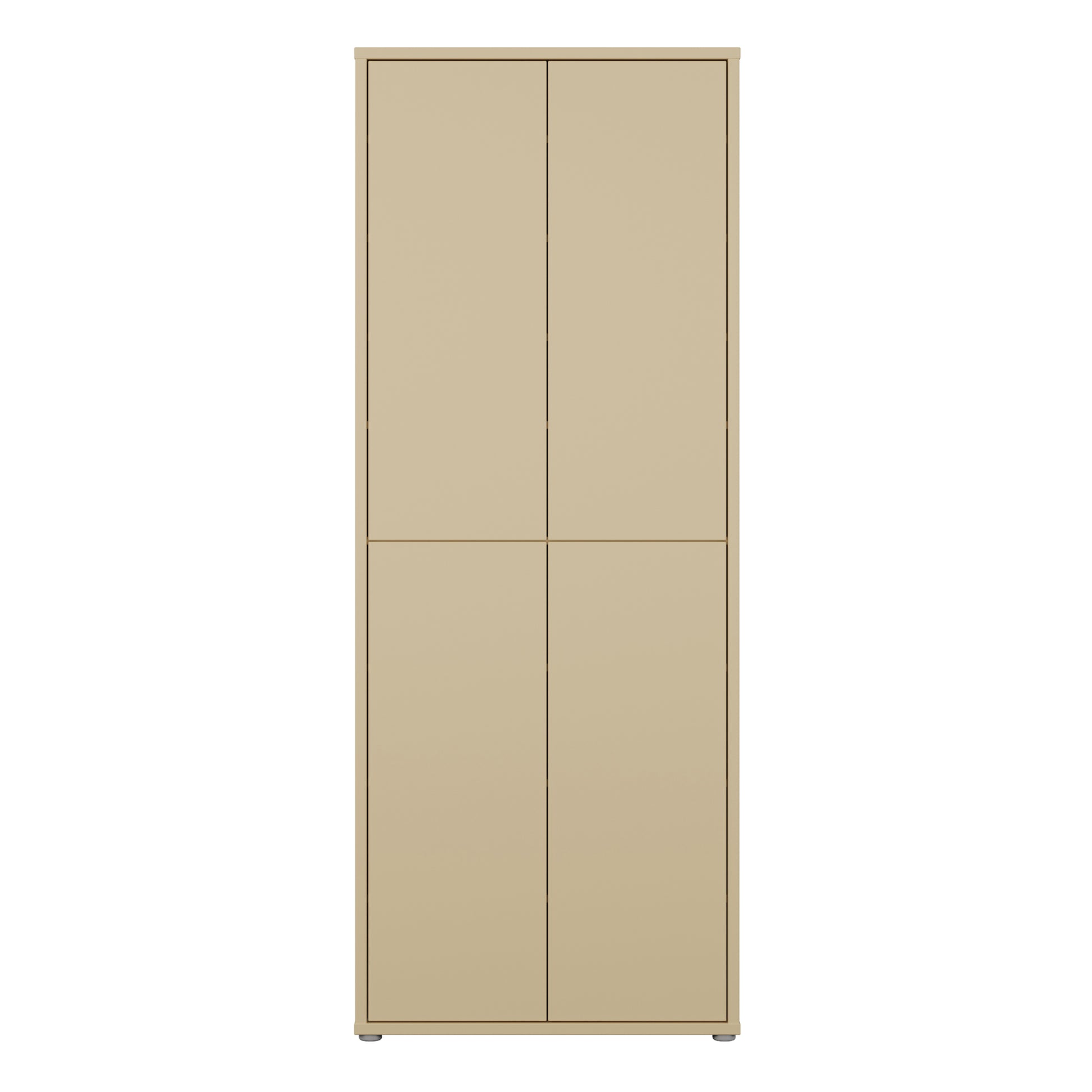 Bloc Tall 4 Door Shoe Cabinet in Butter Yellow - Industrious Decor