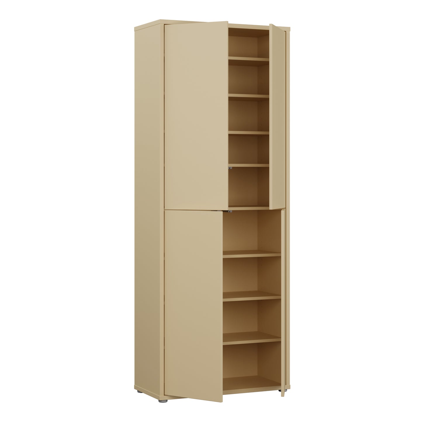 Bloc Tall 4 Door Shoe Cabinet in Butter Yellow - Industrious Decor