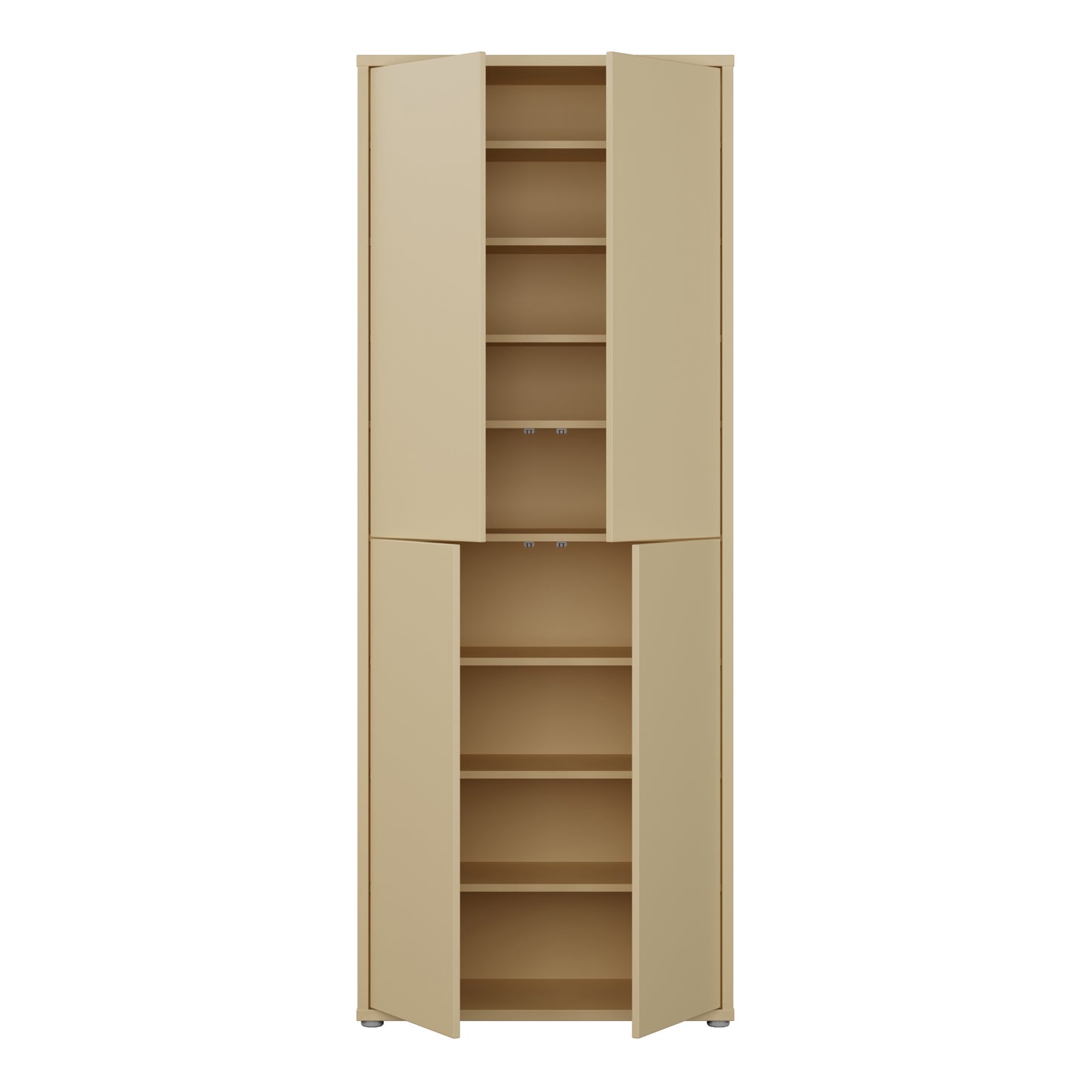Bloc Tall 4 Door Shoe Cabinet in Butter Yellow - Industrious Decor