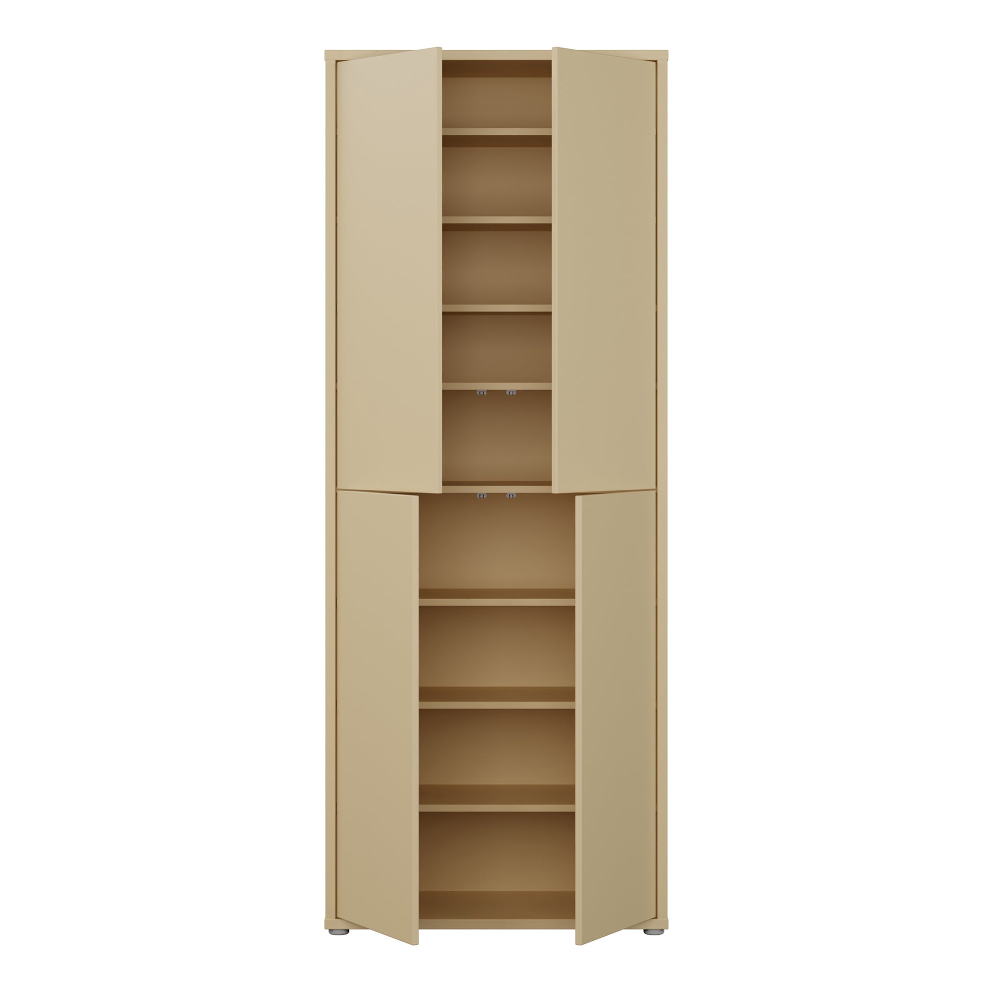 Bloc Tall 4 Door Shoe Cabinet in Butter Yellow - Industrious Decor