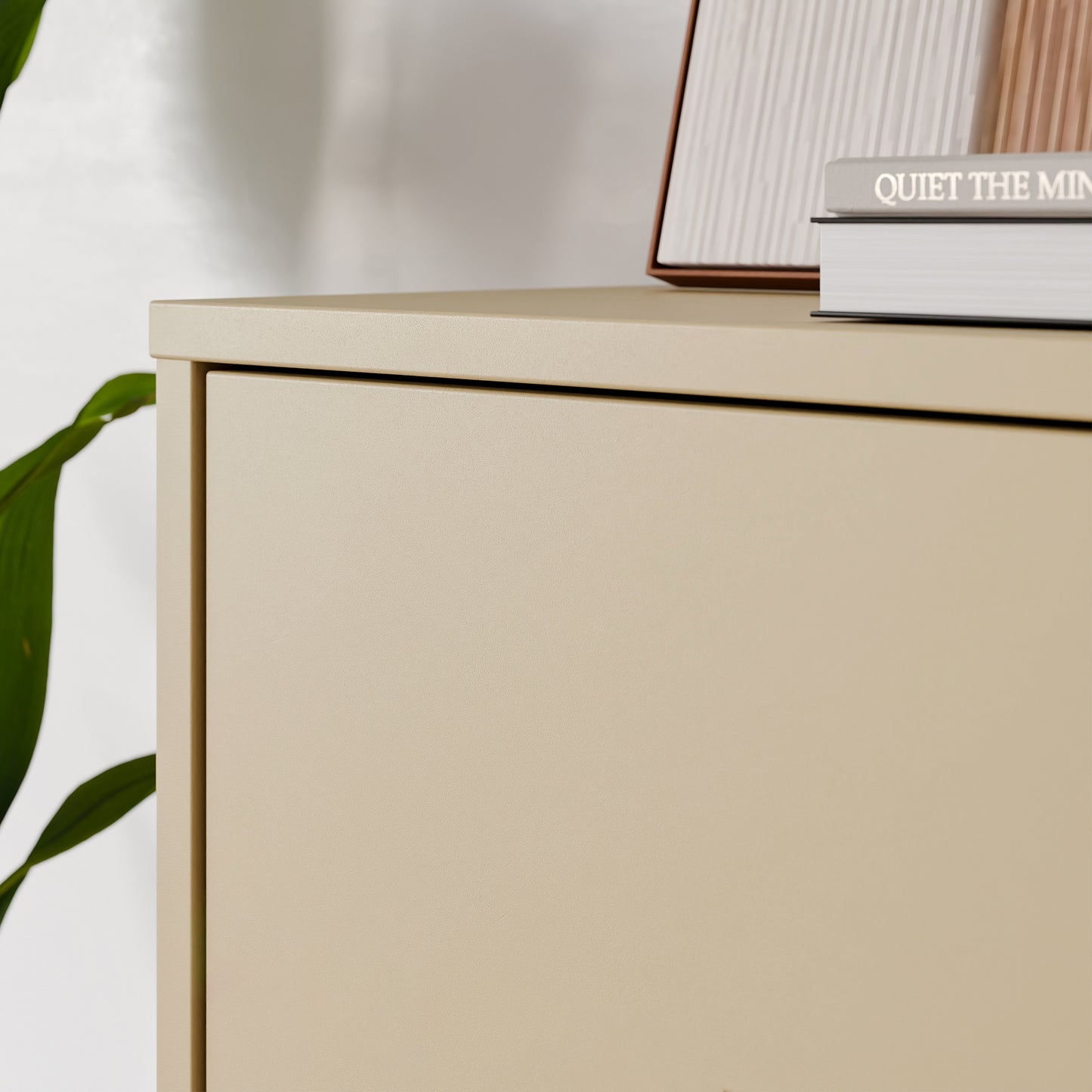 Bloc Tall 4 Door Shoe Cabinet in Butter Yellow - Industrious Decor