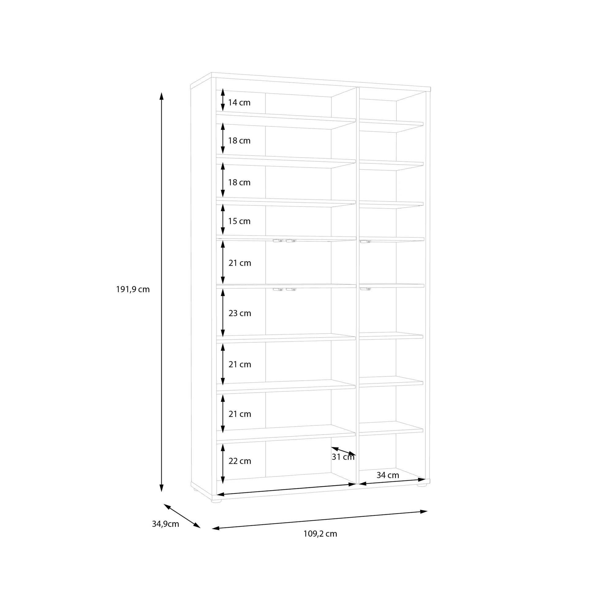 Bloc Tall 6 Door Shoe Cabinet in Sage Green - Industrious Decor