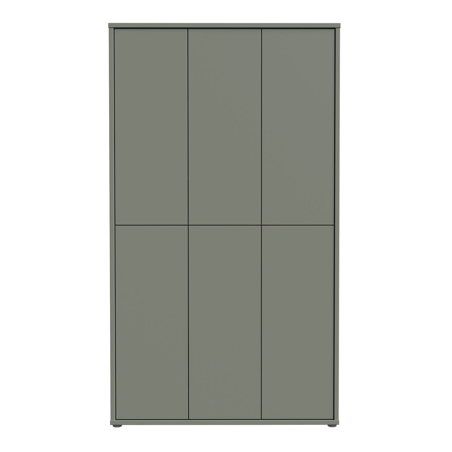 Bloc Tall 6 Door Shoe Cabinet in Sage Green - Industrious Decor