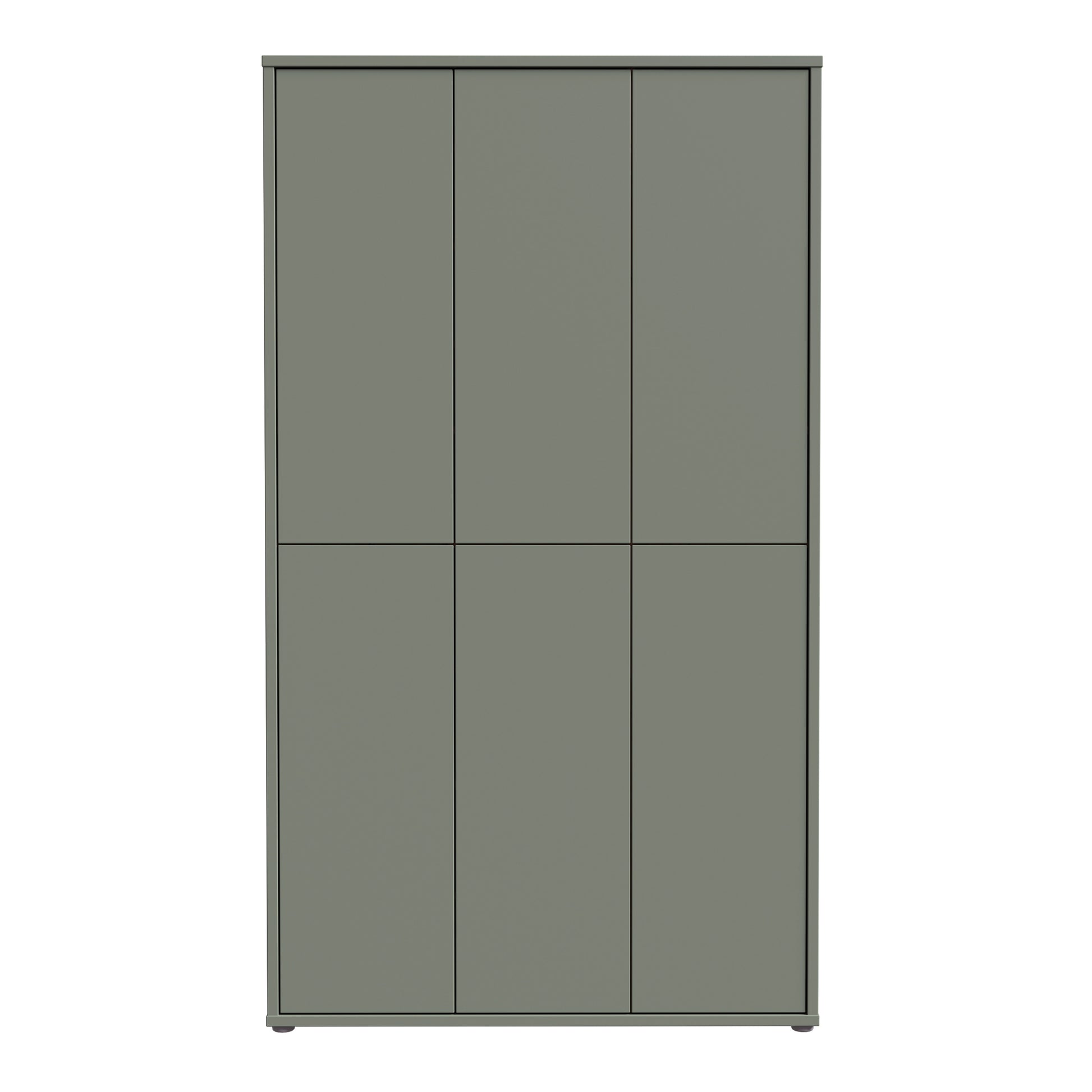 Bloc Tall 6 Door Shoe Cabinet in Sage Green - Industrious Decor