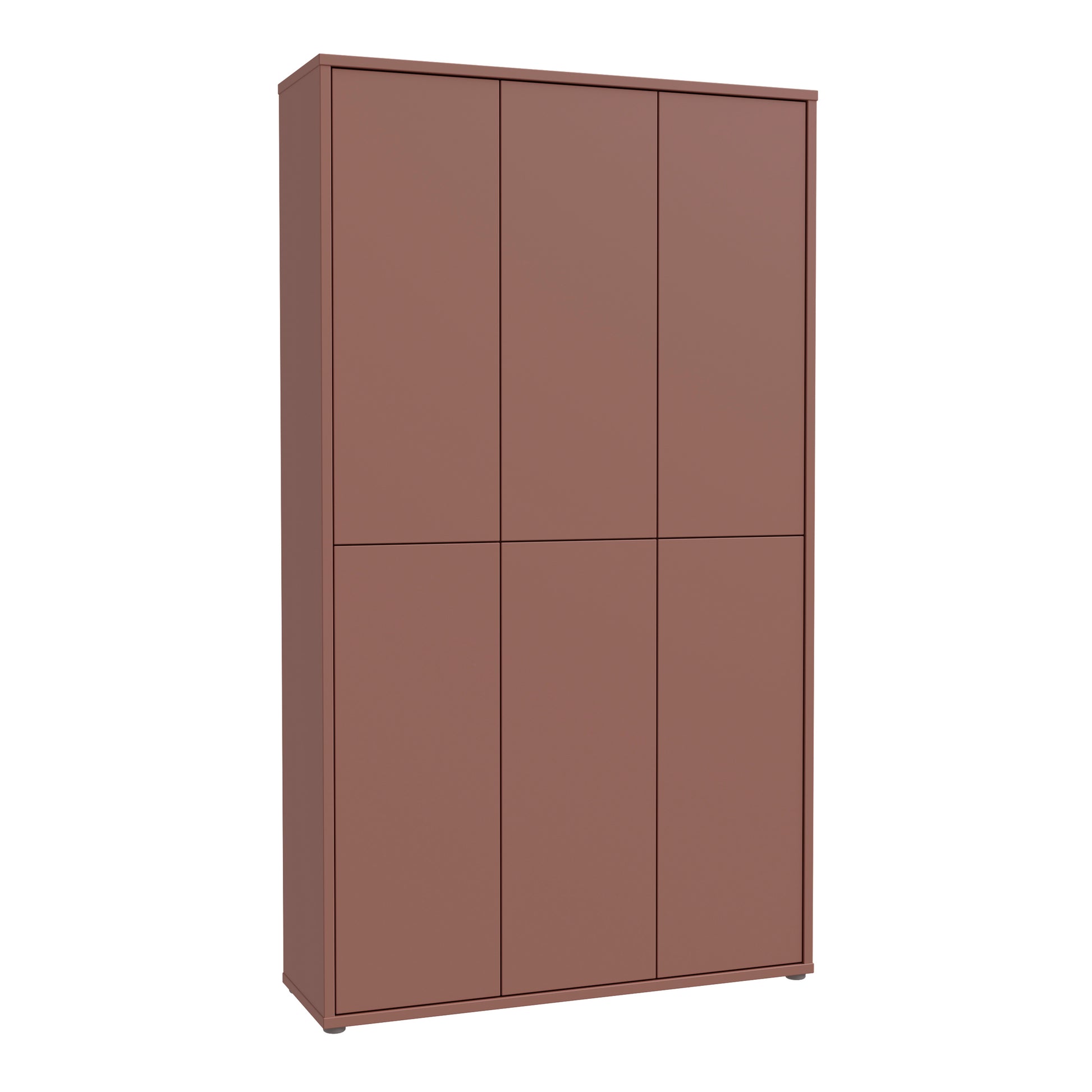 Bloc Tall 6 Door Shoe Cabinet in Terracotta - Industrious Decor