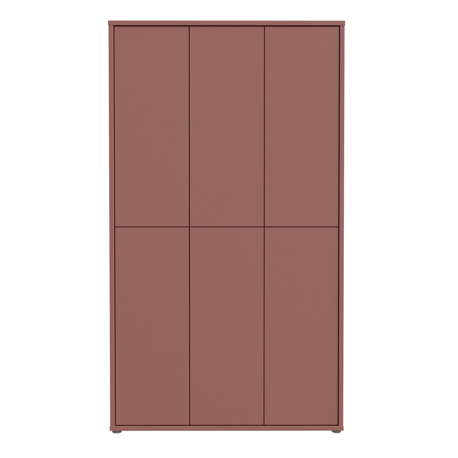 Bloc Tall 6 Door Shoe Cabinet in Terracotta - Industrious Decor