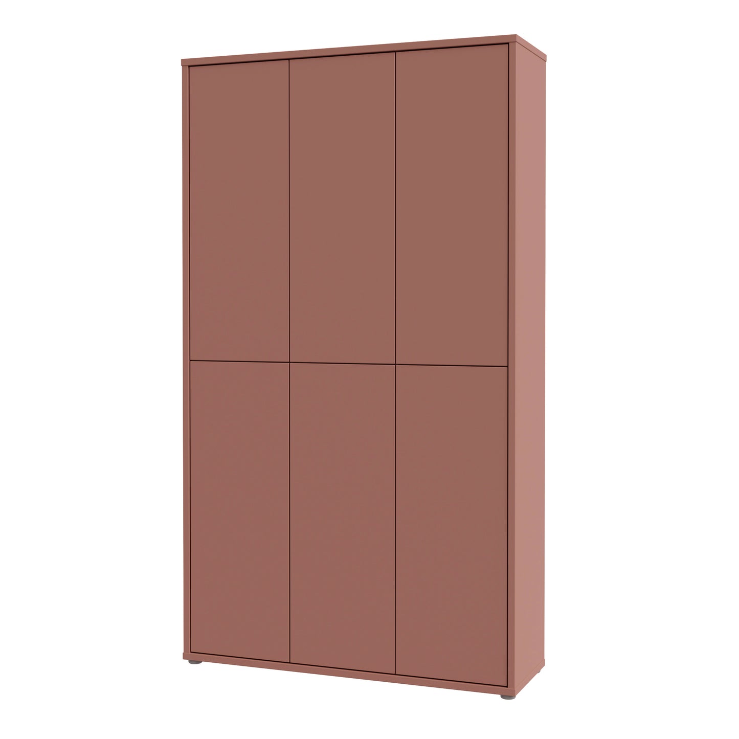 Bloc Tall 6 Door Shoe Cabinet in Terracotta - Industrious Decor