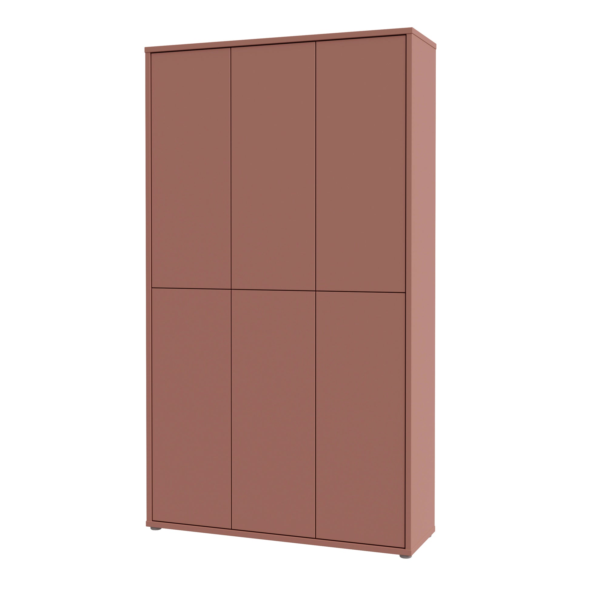 Bloc Tall 6 Door Shoe Cabinet in Terracotta - Industrious Decor