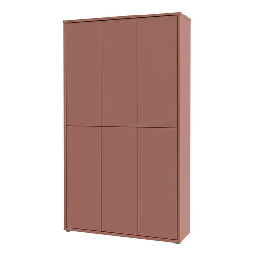 Bloc Tall 6 Door Shoe Cabinet in Terracotta - Industrious Decor