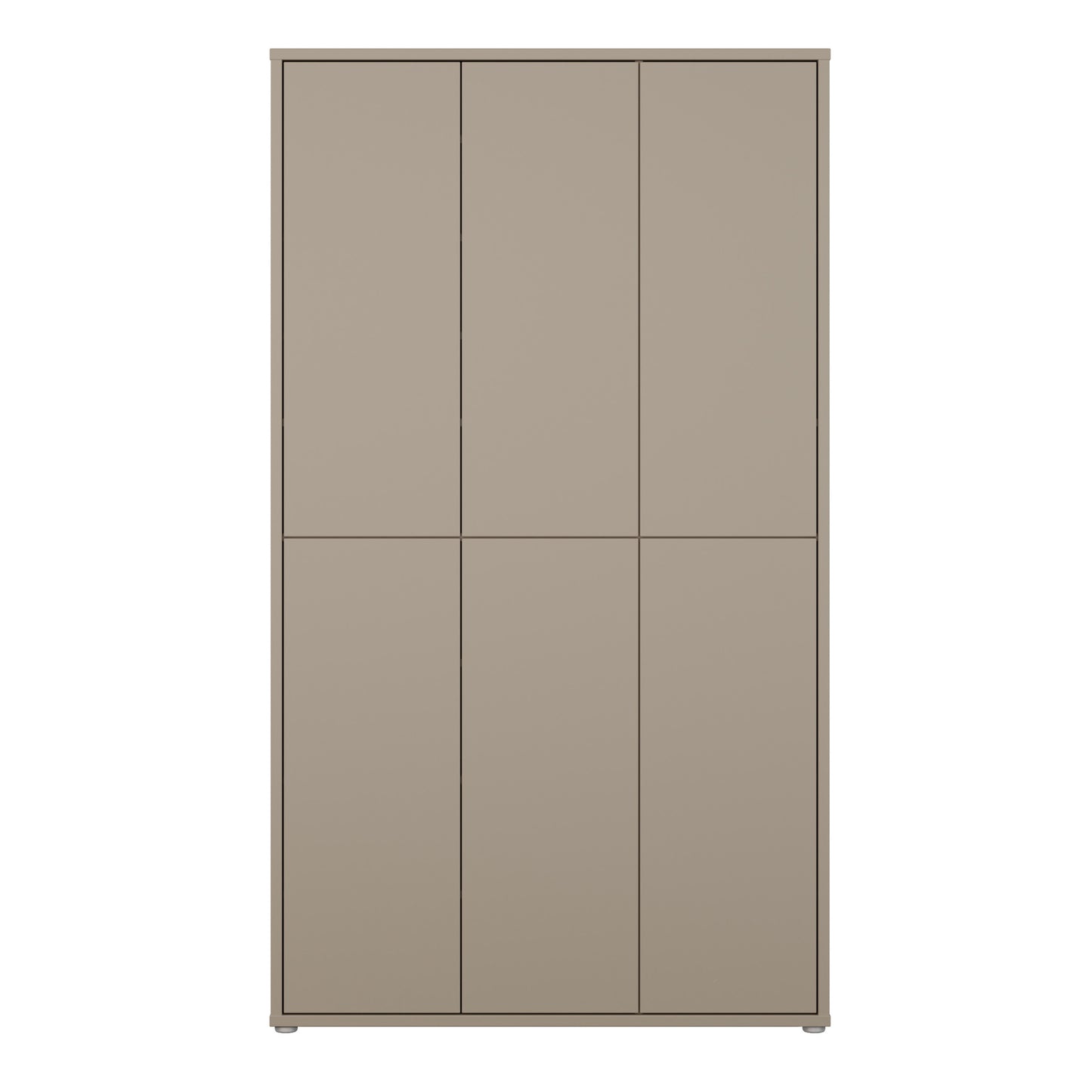 Bloc Tall 6 Door Shoe Cabinet in Taupe - Industrious Decor