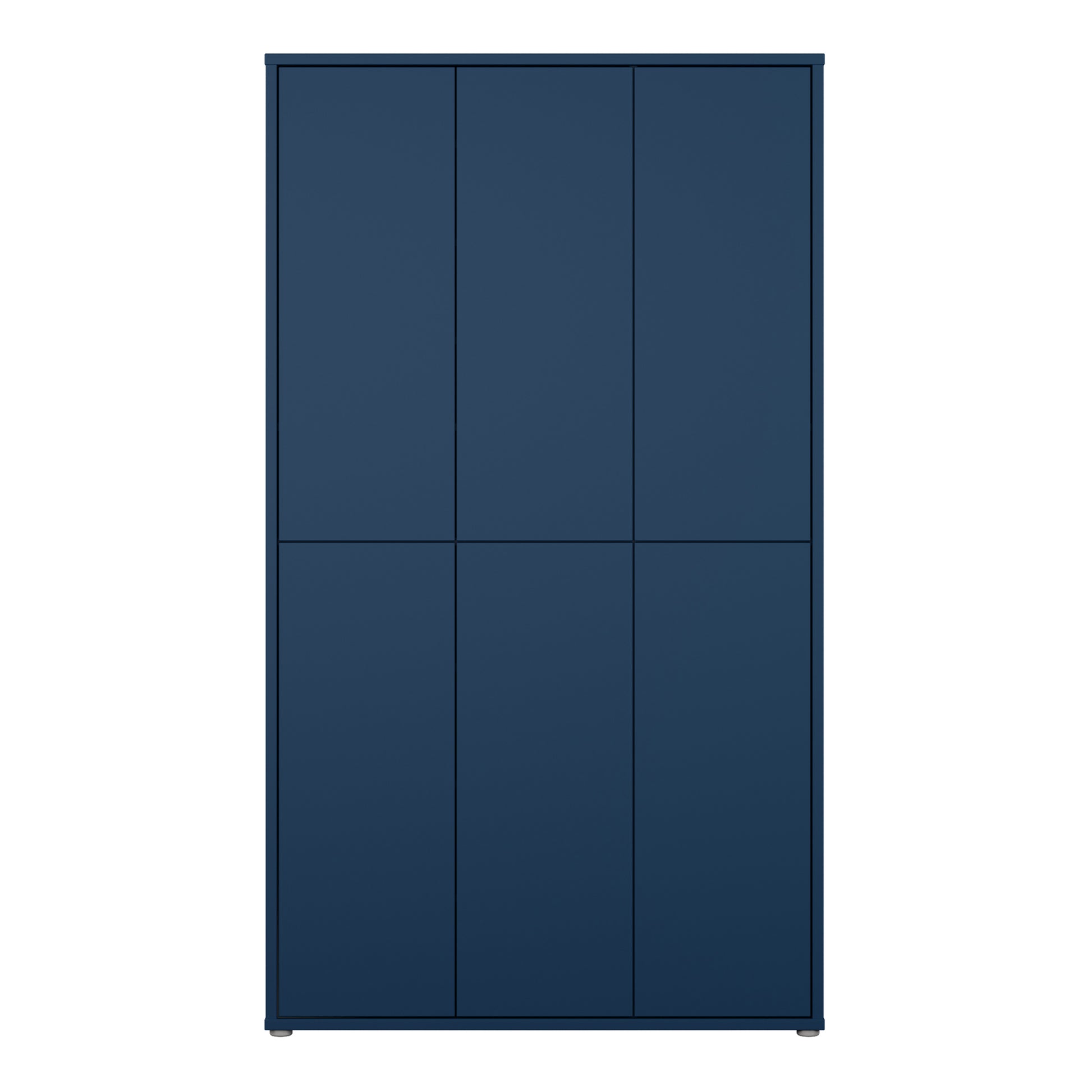 Bloc Tall 6 Door Shoe Cabinet in Night Blue - Industrious Decor