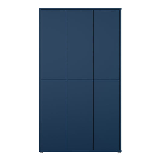 Bloc Tall 6 Door Shoe Cabinet in Night Blue - Industrious Decor