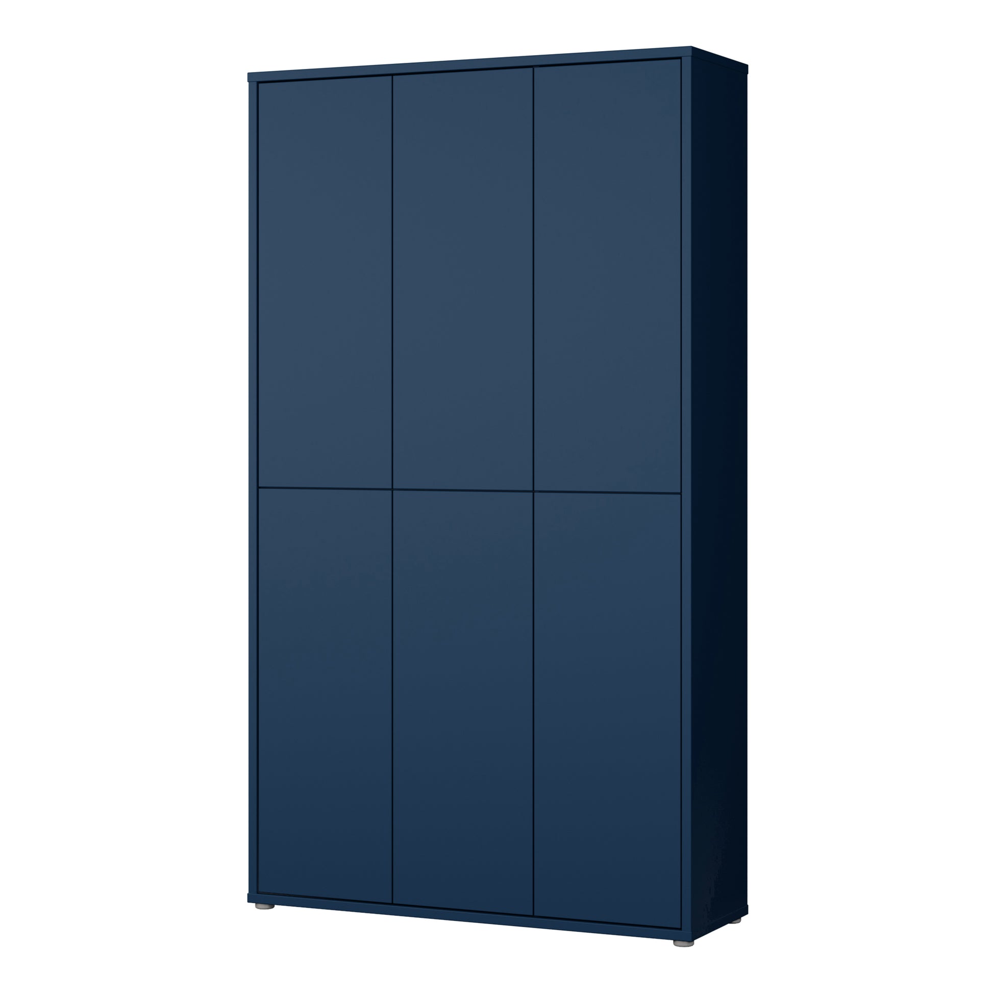Bloc Tall 6 Door Shoe Cabinet in Night Blue - Industrious Decor