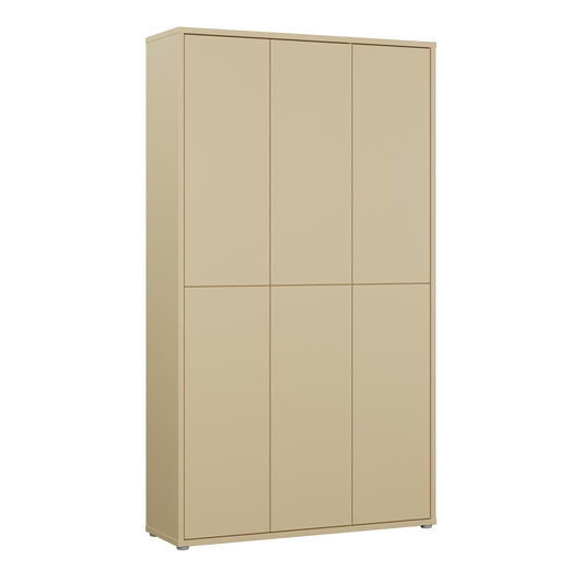 Bloc Tall 6 Door Shoe Cabinet in Butter Yellow - Industrious Decor