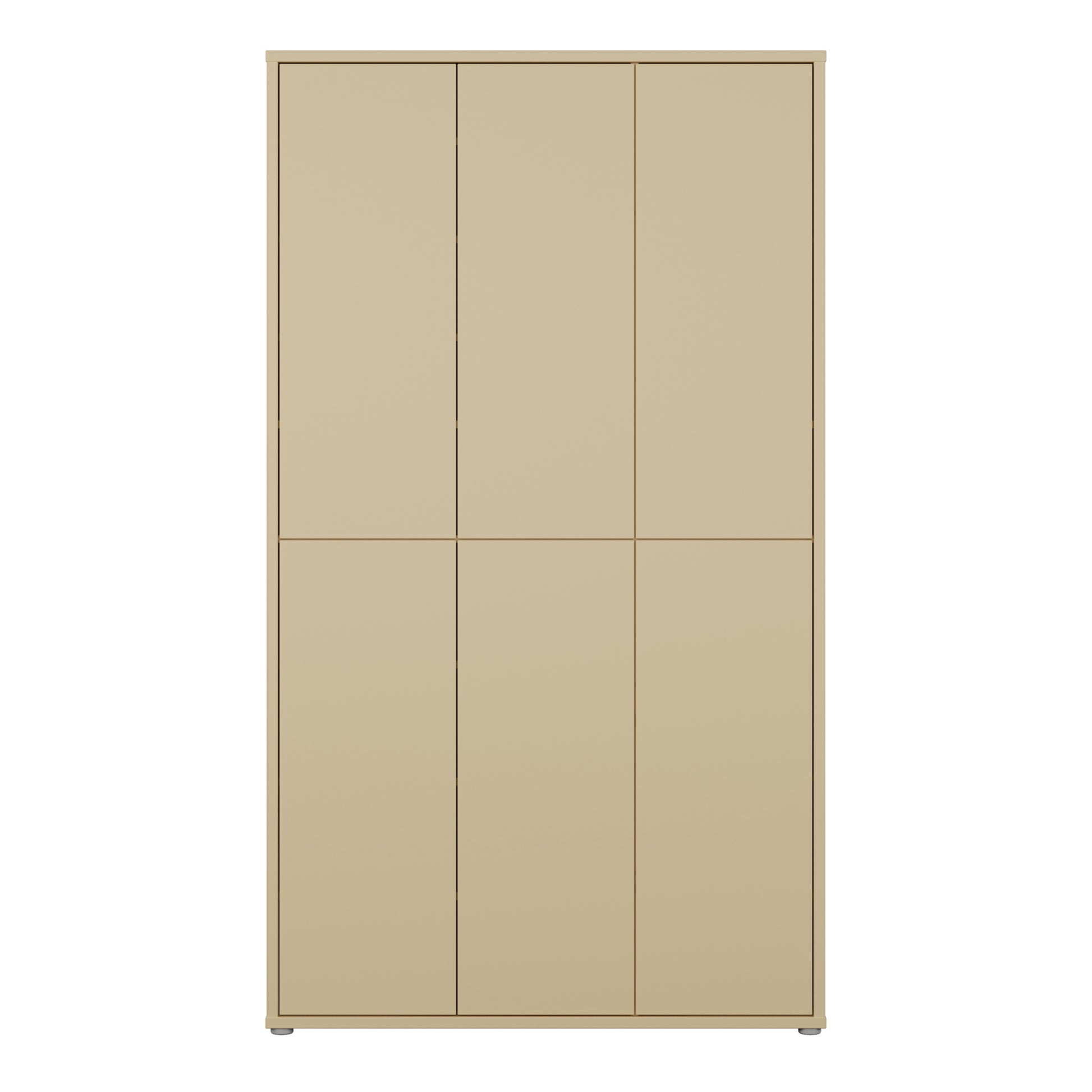 Bloc Tall 6 Door Shoe Cabinet in Butter Yellow - Industrious Decor