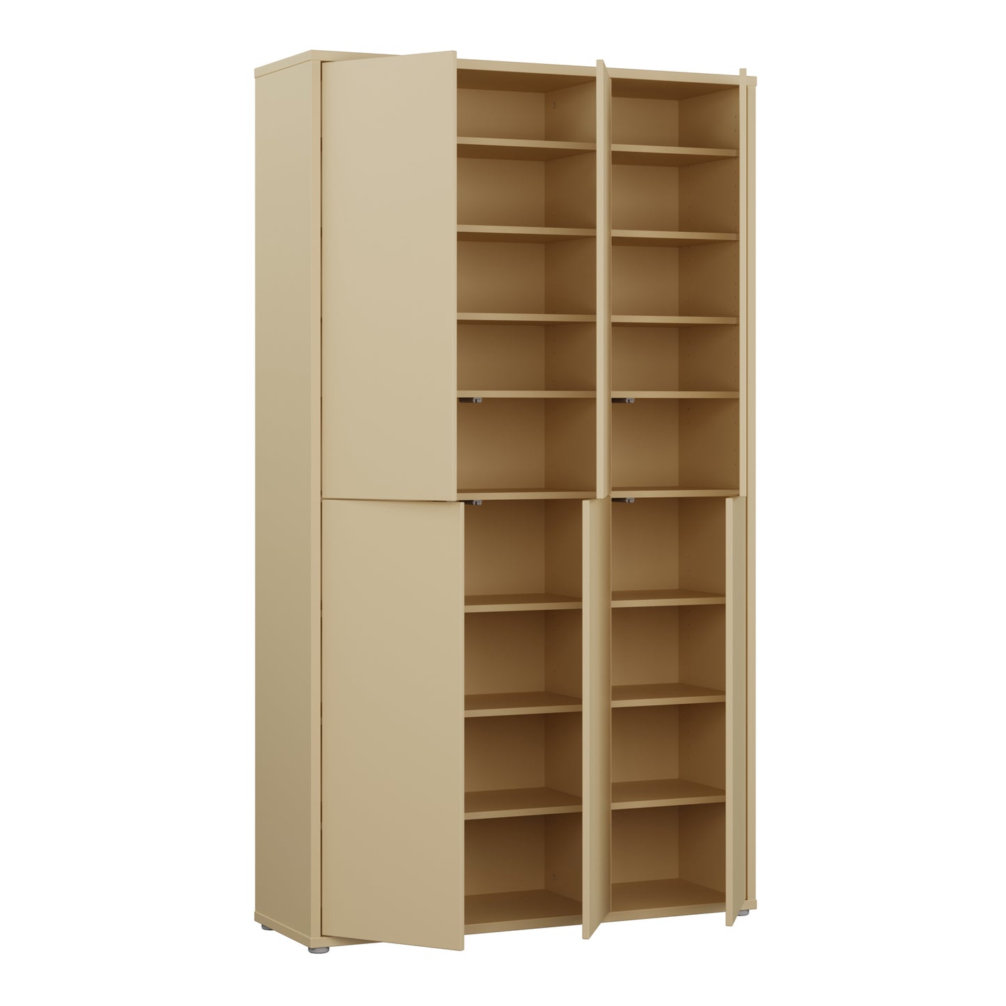 Bloc Tall 6 Door Shoe Cabinet in Butter Yellow - Industrious Decor