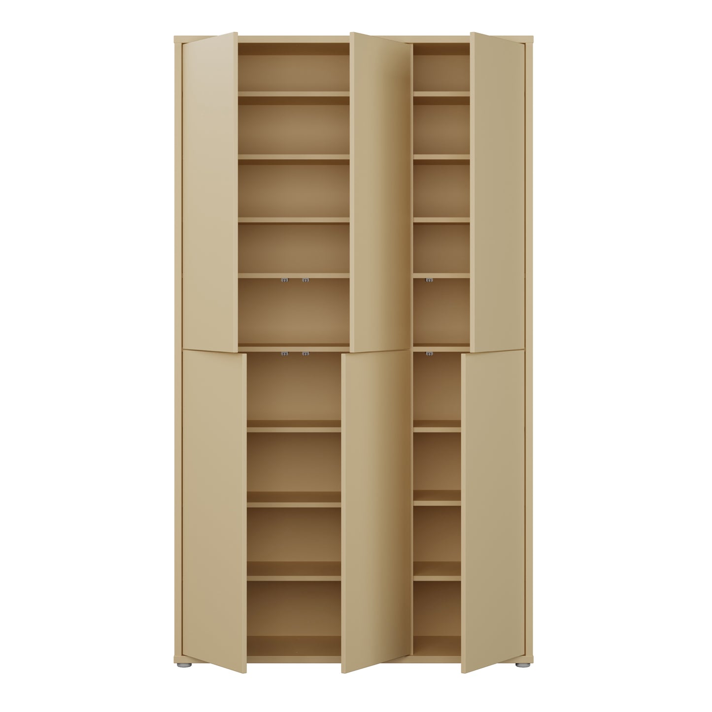 Bloc Tall 6 Door Shoe Cabinet in Butter Yellow - Industrious Decor