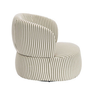 Hugo Olive Stripe Accent Chair