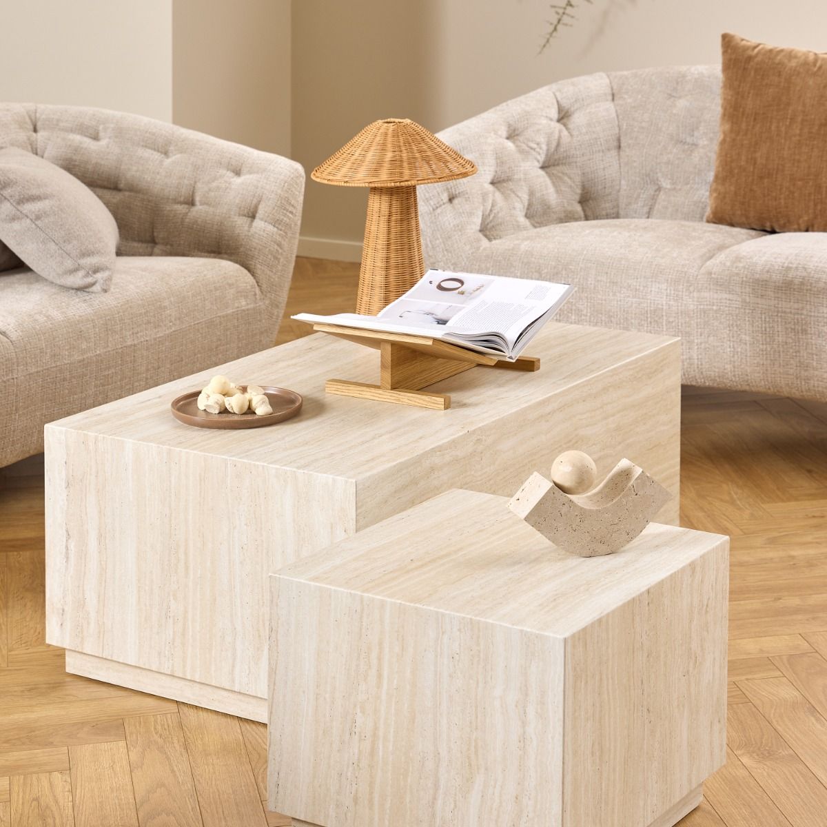 Cubed Coffee Table Set - Industrious Decor