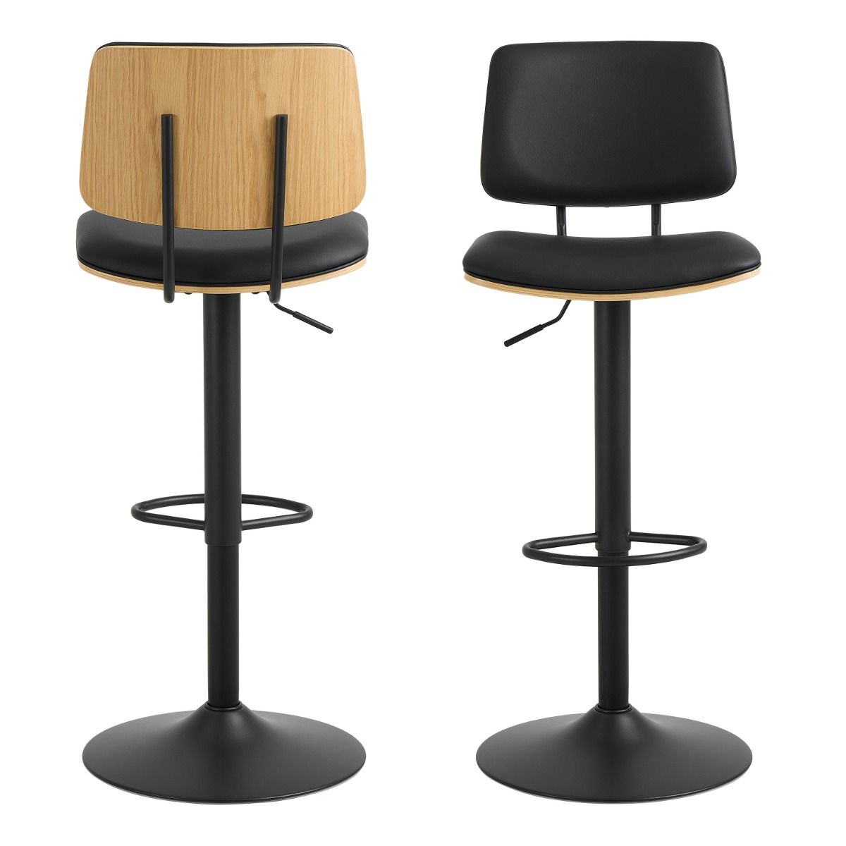 Industrial Bar Stool with Bentwood Back - Industrious Decor