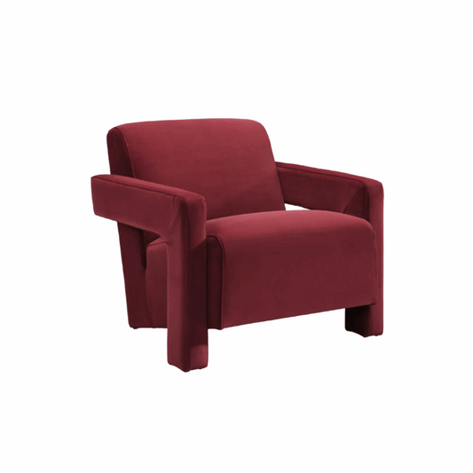 St Clement Occasional Chair — Burgundy Velvet - Industrious Decor