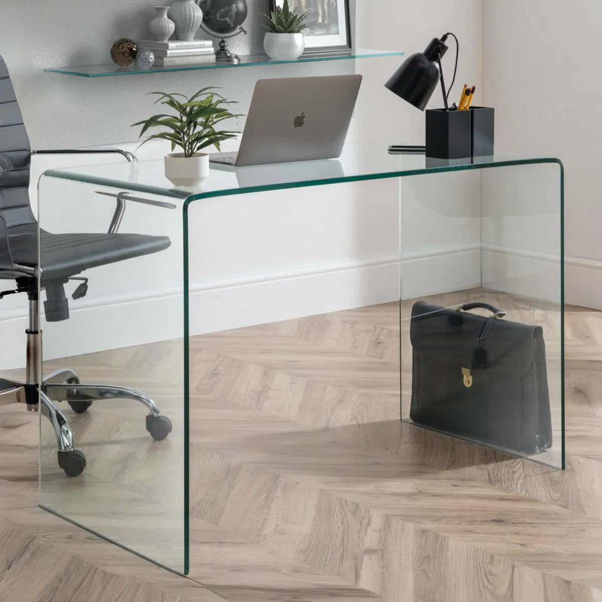 Rothbury Glass Desk - Industrious Decor