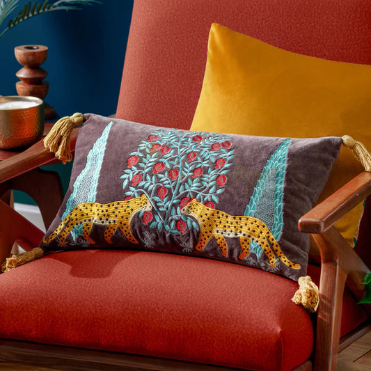 Leopard Tassel Cushion