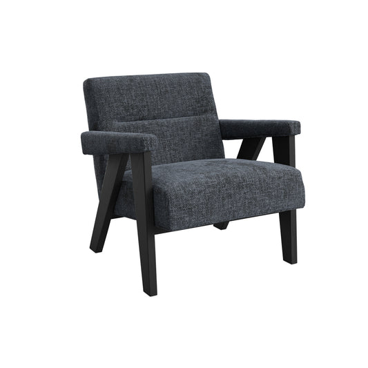 Ryan Accent Chair — Coal & Black - Industrious Decor