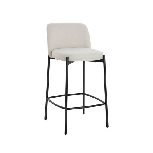 Alicia Bar Stool — Pair Beige - Industrious Decor