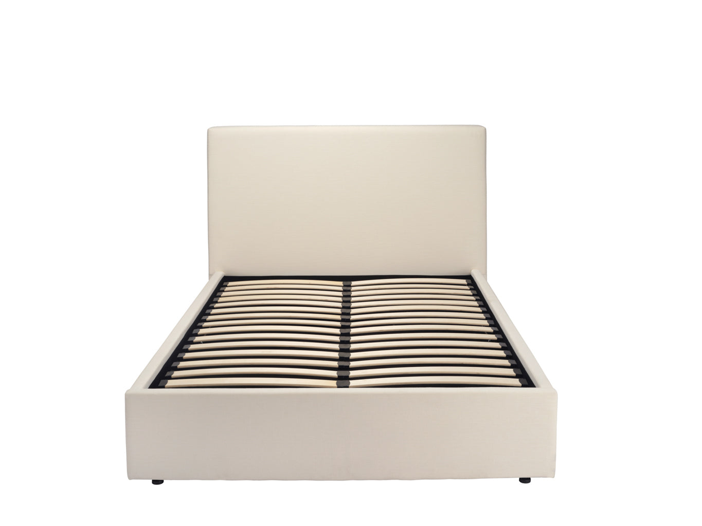 Upholstered Storage Bed – Black & Natural - Industrious Decor