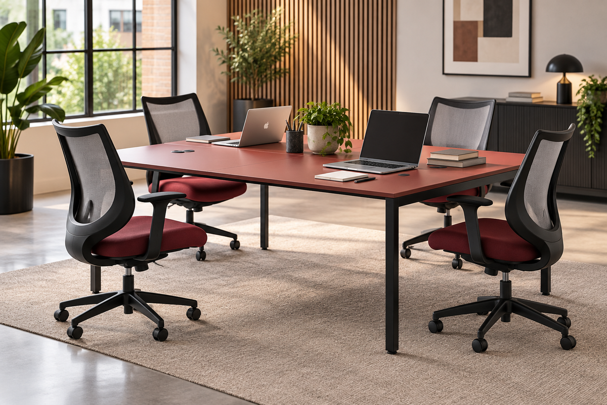 ID Workplace Bench Desk – 2 Person - Industrious Decor