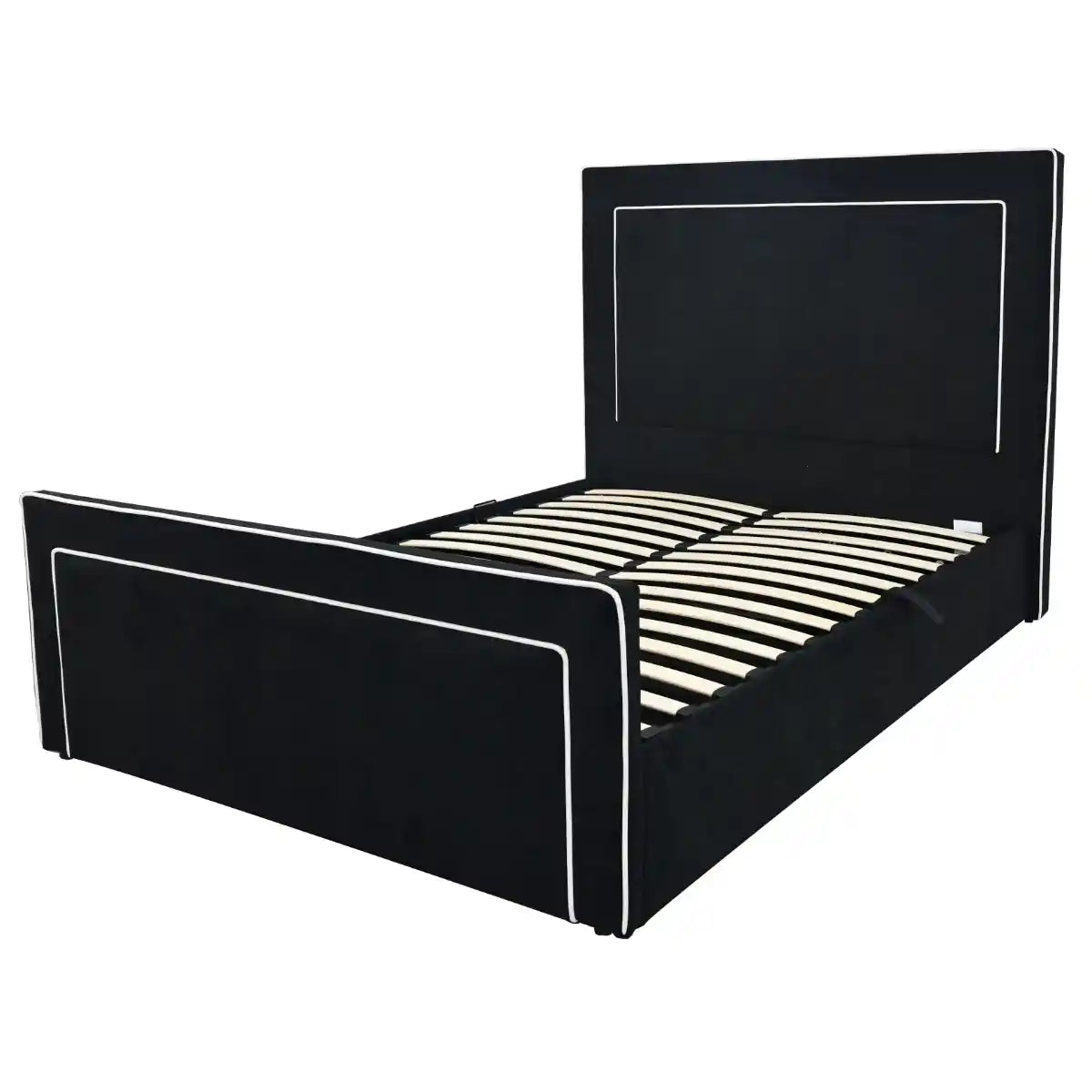 Farnham Ottoman Storage Bed – Black - Industrious Decor
