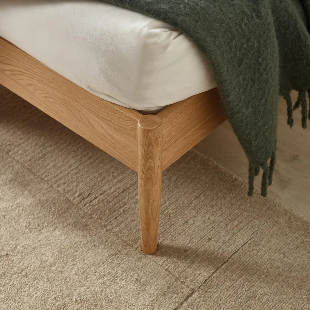 Oxford Double Bed Frame — Natural Oak - Industrious Decor