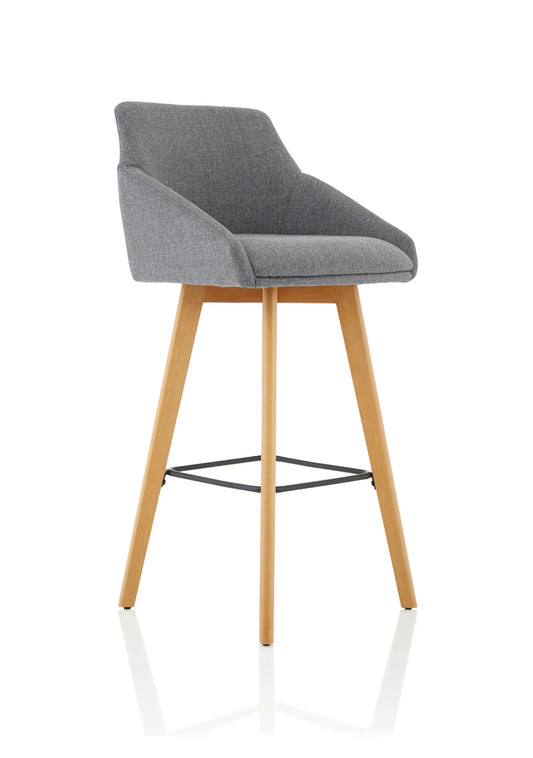 Marden Upholstered High Stool in Grey Grey - Industrious Decor