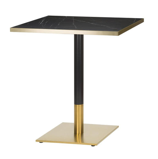 Pietra Grigia Marble Effect - Gold Edge Square Top - Industrious Decor