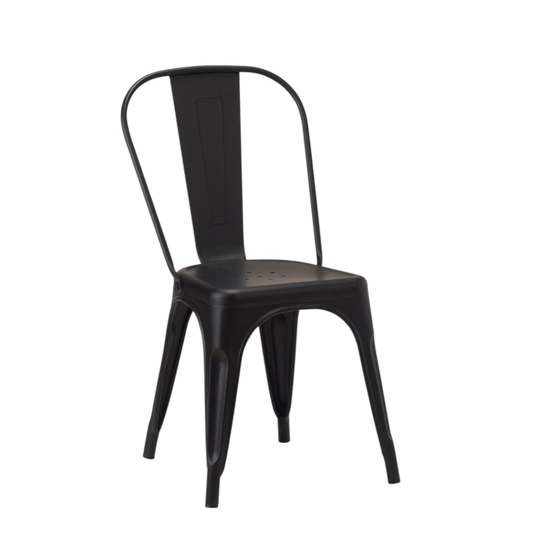 French Bistro Side Chair | 25 RAL Colours | Gun Metal | Matt Black | In Stock Matt Black — In Stock - Industrious Decor