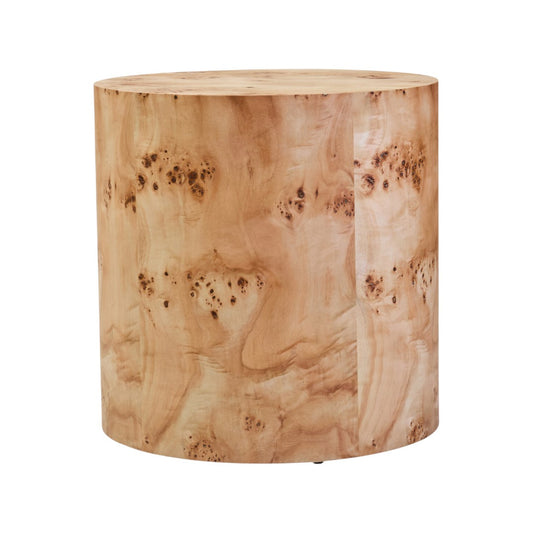 Burl Side Round Table - Industrious Decor