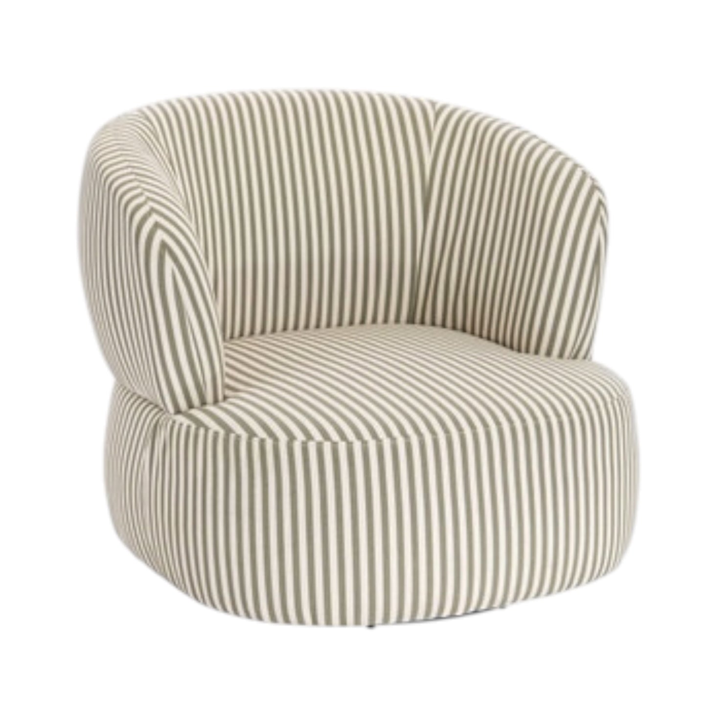 Hugo Olive Stripe Accent Chair