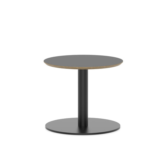 Arlo Round Coffee Table – Disc Base – Black Black 600 475 - Industrious Decor