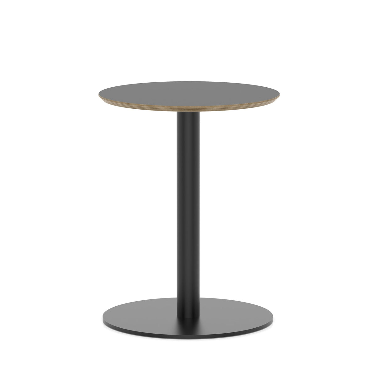 Arlo Round Bistro Table – Disc Base – Black Black 600 - Industrious Decor