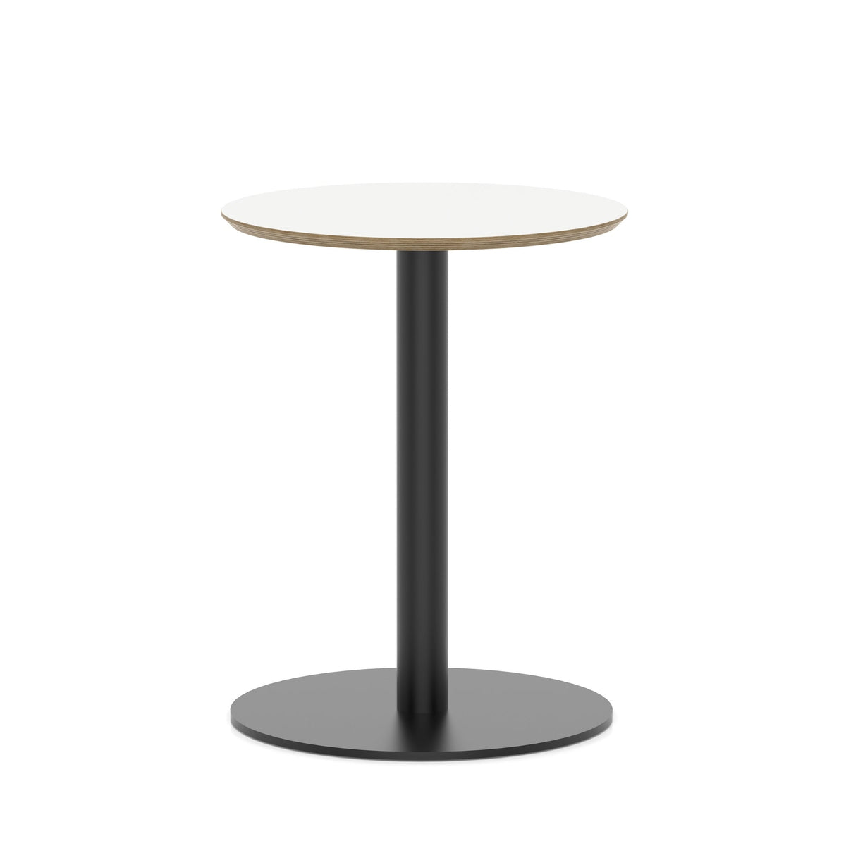 Arlo Round Bistro Table – Disc Base – Black White 600 - Industrious Decor