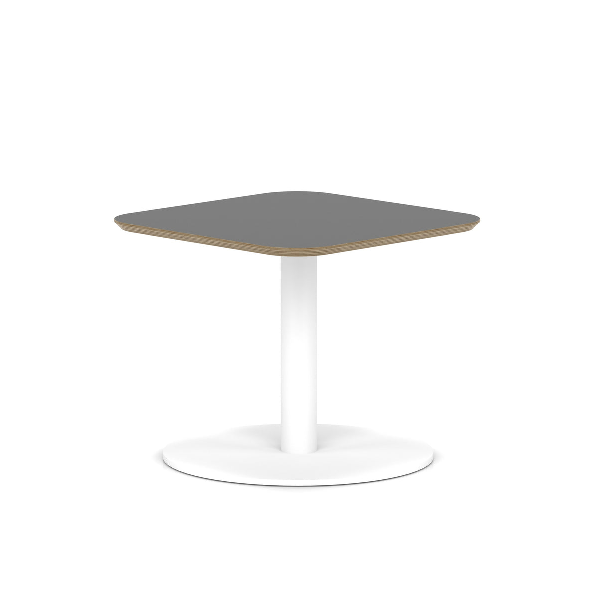 Arlo Square Bistro Coffee Table With Disc Base - Industrious Decor