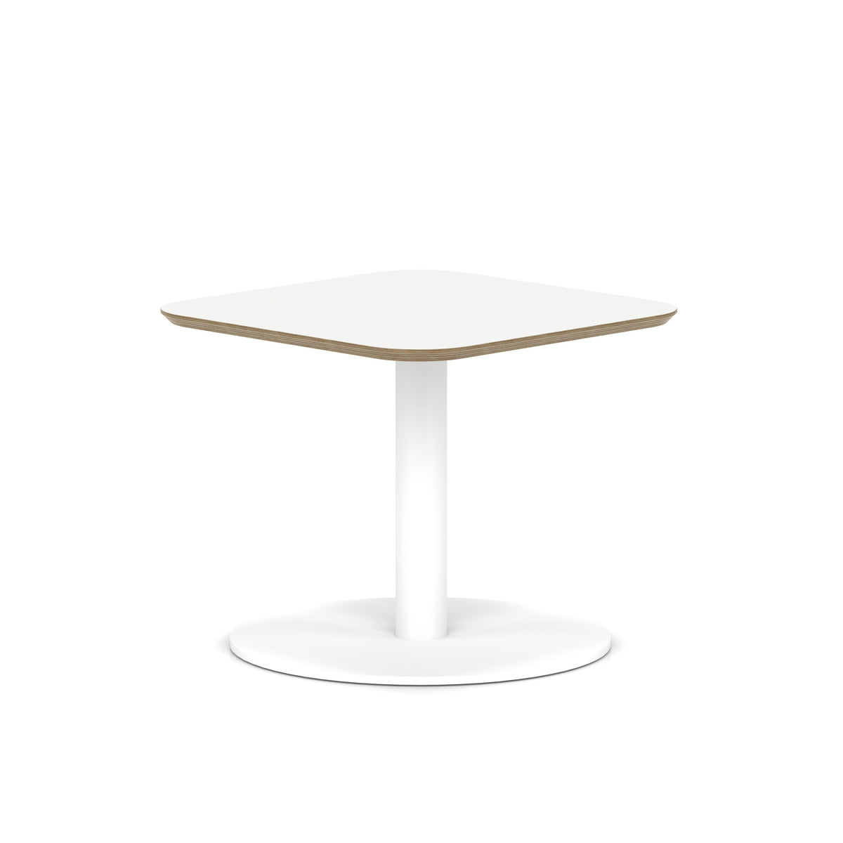 Arlo Square Bistro Coffee Table With Disc Base - Industrious Decor