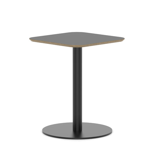Arlo Square Bistro Dining Table With Disc Base Black 600 720 - Industrious Decor