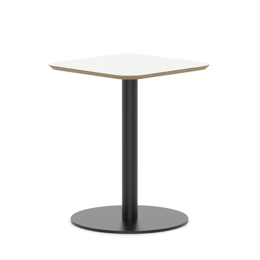Arlo Square Bistro Dining Table With Disc Base White 600 720 - Industrious Decor