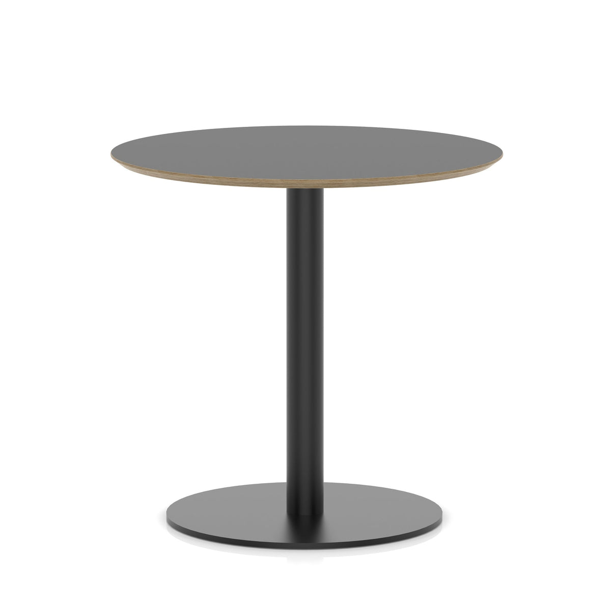 Arlo Round Bistro Table – Disc Base – Black Black 800 - Industrious Decor